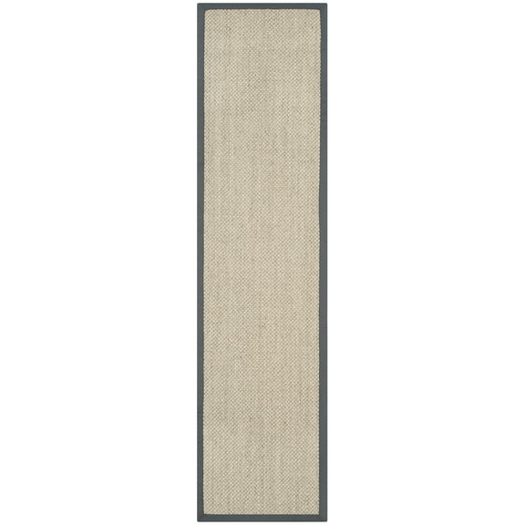 SAFAVIEH Natural Fiber Juniper Solid Runner Rug, Marble/Grey, 2'6" x 8'