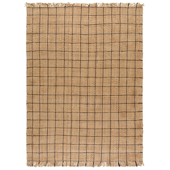 SAFAVIEH Natural Fiber Justina Geometric Area Rug, Natural/Black, 8' x 10'