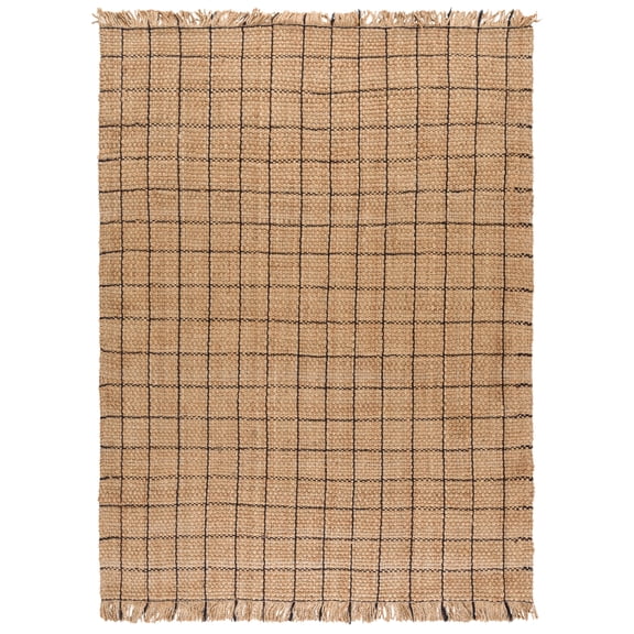 SAFAVIEH Natural Fiber Justina Geometric Area Rug, Natural/Black, 8' x 10'