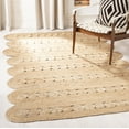 thumbnail image 1 of SAFAVIEH Natural Fiber Kaelee Braided Geometric Jute Area Rug, Natural, 6' x 6' Square, 1 of 9