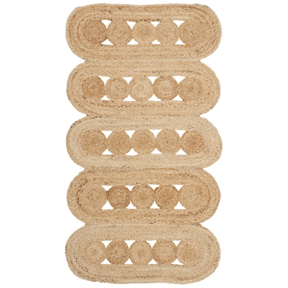 SAFAVIEH Natural Fiber Kaelee Geometric Runner Rug, Natural, 2'3" x 6'