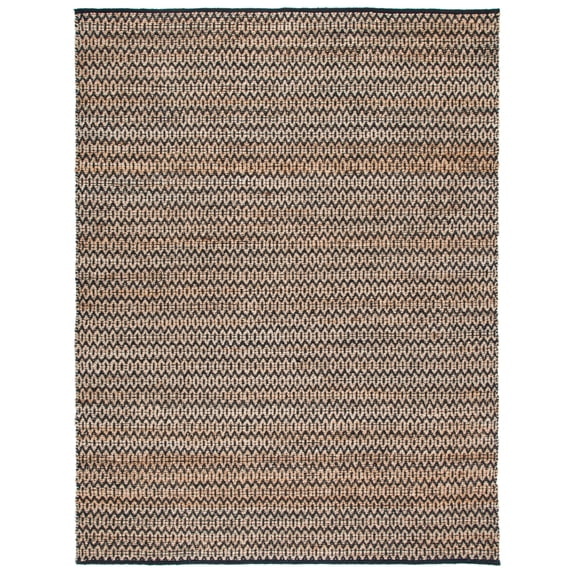 SAFAVIEH Natural Fiber Kalisha Geometric Area Rug, Natural/Black, 4' x 6'