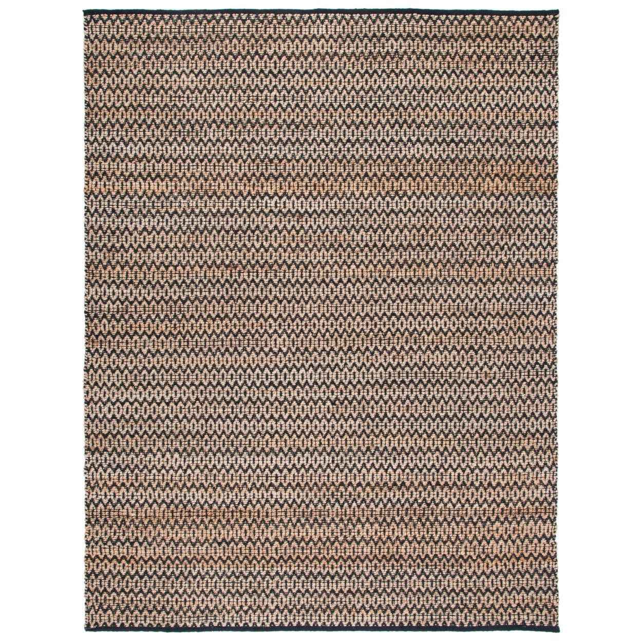 SAFAVIEH Natural Fiber Kalisha Geometric Area Rug, Natural/Black, 6' x 9'