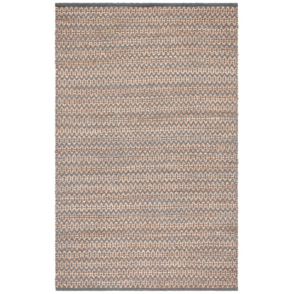 SAFAVIEH Natural Fiber Kalisha Geometric Area Rug, Natural/Grey, 5' x 8'