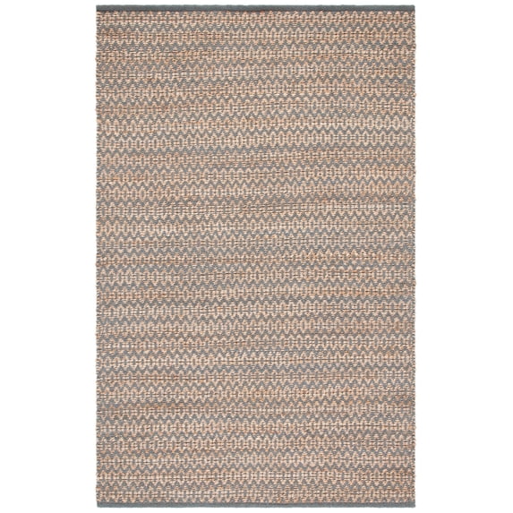 SAFAVIEH Natural Fiber Kalisha Geometric Area Rug, Natural/Grey, 6' x 9'