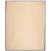 SAFAVIEH Natural Fiber Keane Solid Sisal Area Rug, Beige/Black, 8' x 10'
