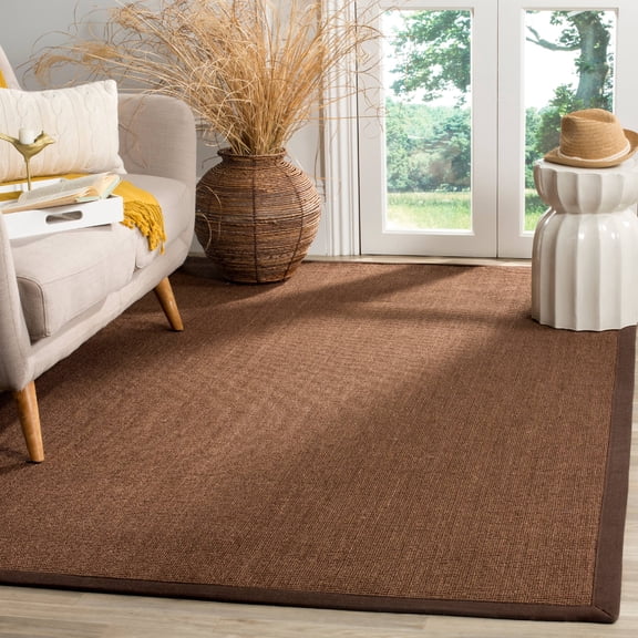SAFAVIEH Natural Fiber Keane Solid Sisal Area Rug, Brown, 5' x 8'