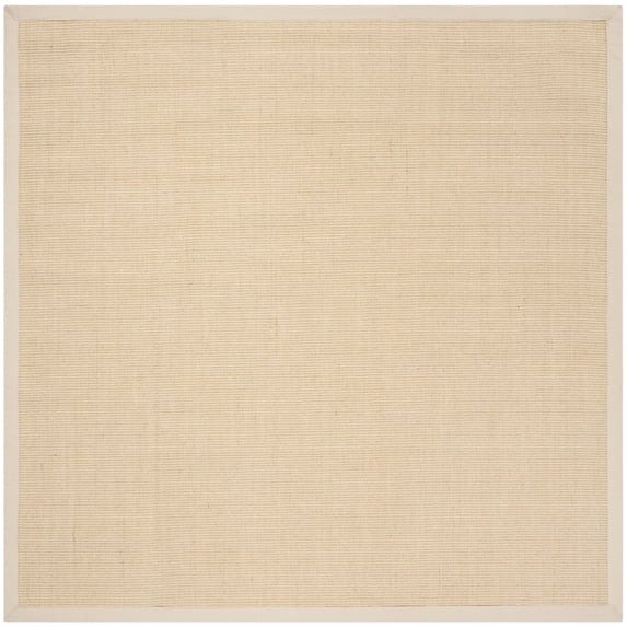 SAFAVIEH Natural Fiber Keane Solid Sisal Area Rug, Natural/Ivory, 6' x 6' Square