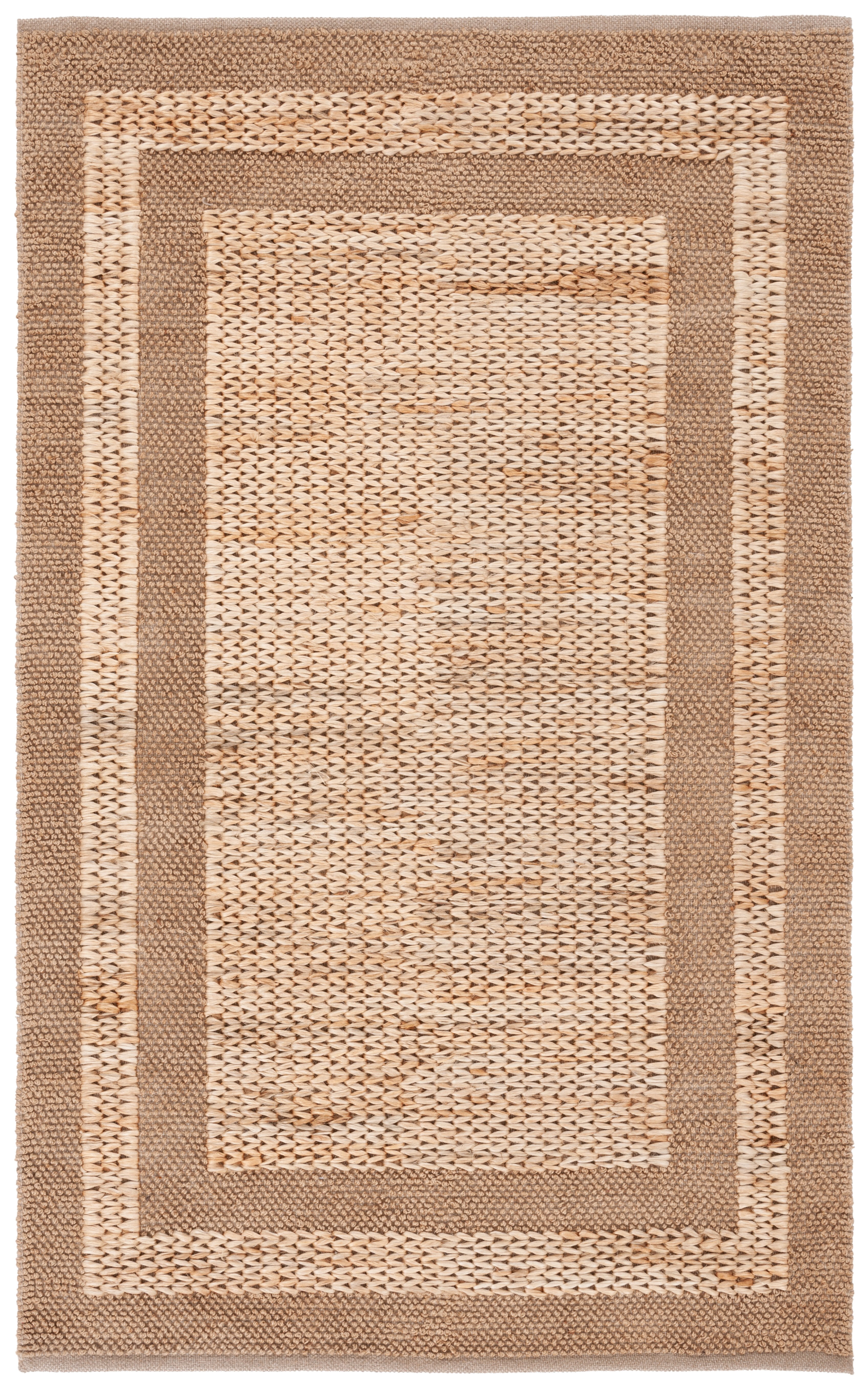 SAFAVIEH Natural Fiber Keegan Bordered Area Rug, Natural, 6' x 9'