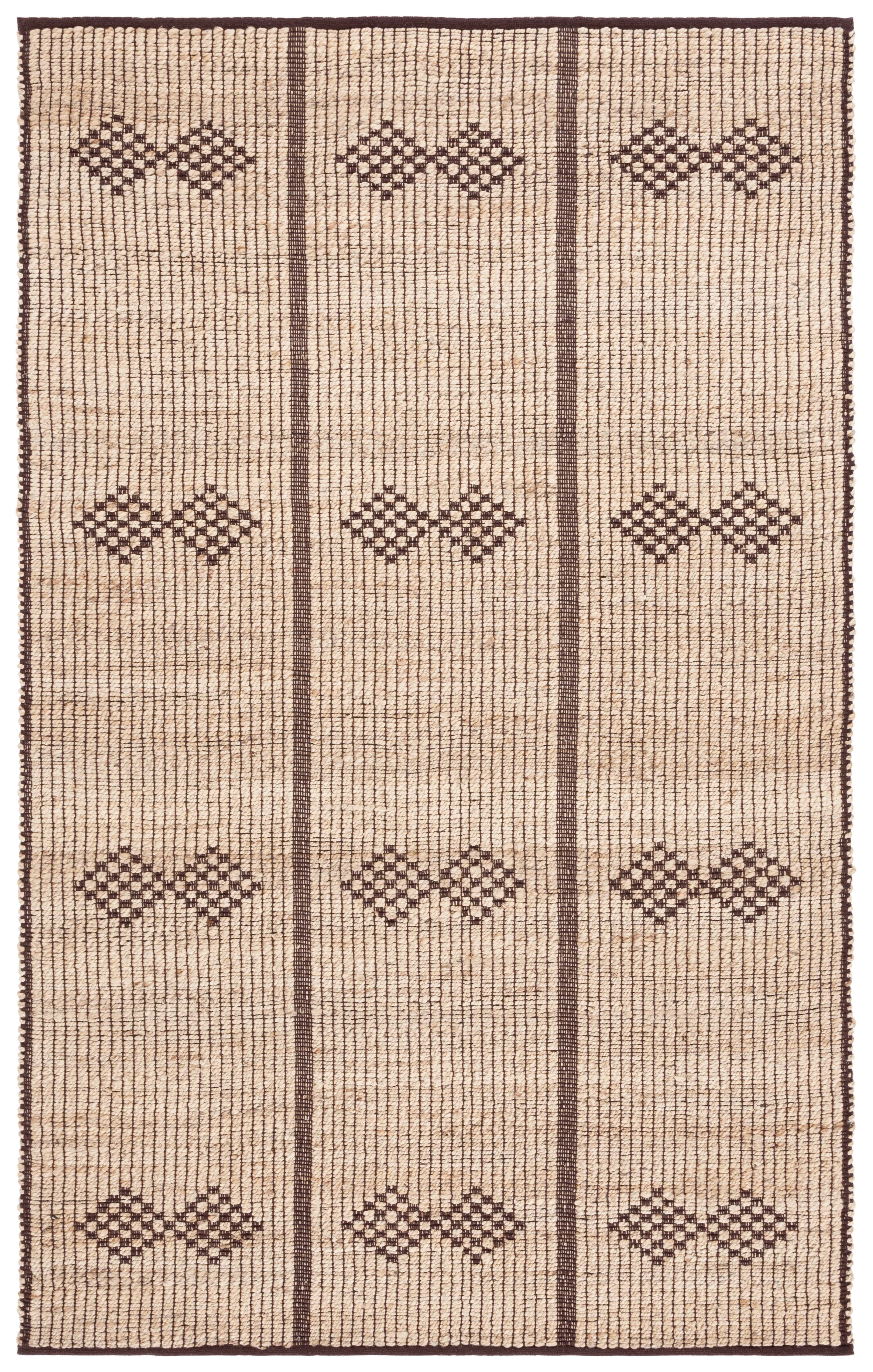 SAFAVIEH Natural Fiber Kent Geometric Area Rug, Natural/Brown, 5' x 8'