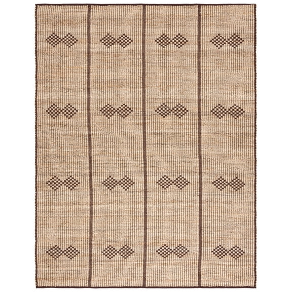 SAFAVIEH Natural Fiber Kent Geometric Area Rug, Natural/Brown, 8' x 10'