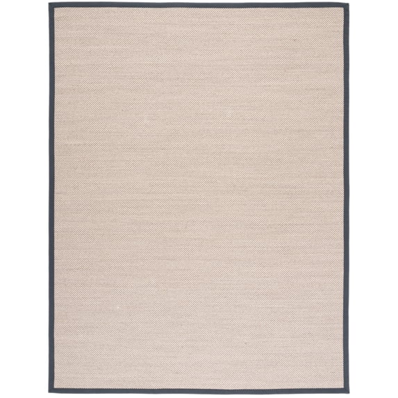 SAFAVIEH Natural Fiber Kentigern Border Seagrass Area Rug, Marble/Dark Grey, 10' x 14'