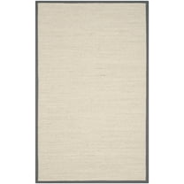 SAFAVIEH Natural Fiber Kentigern Border Seagrass Area Rug, Marble/Dark Grey, 2'6" x 4'