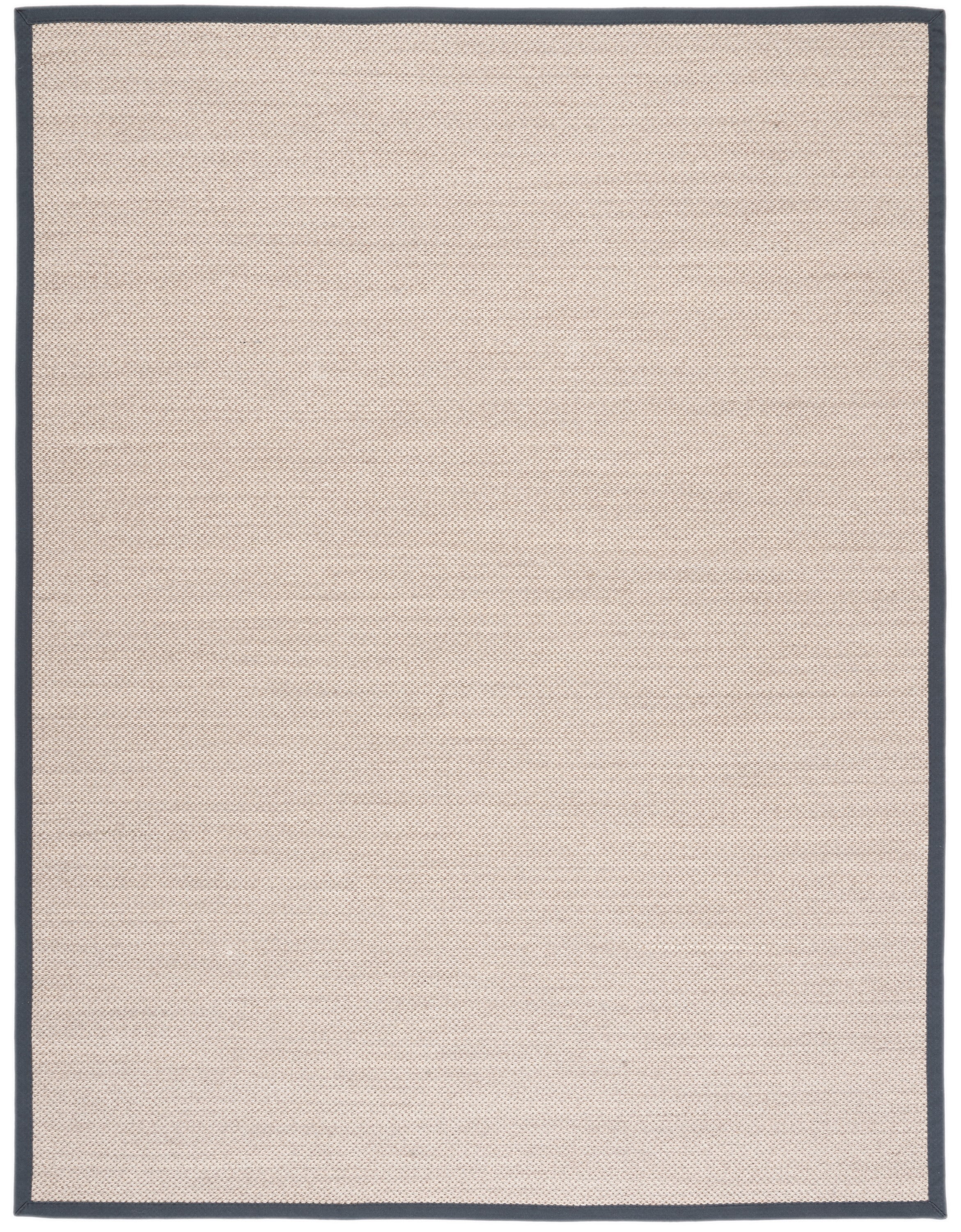 Handwoven Beige Natural Fiber 9' x 12' Rectangular Area Rug