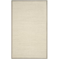 SAFAVIEH Natural Fiber Kentigern Border Seagrass Area Rug, Marble/Khaki, 2' x 3'