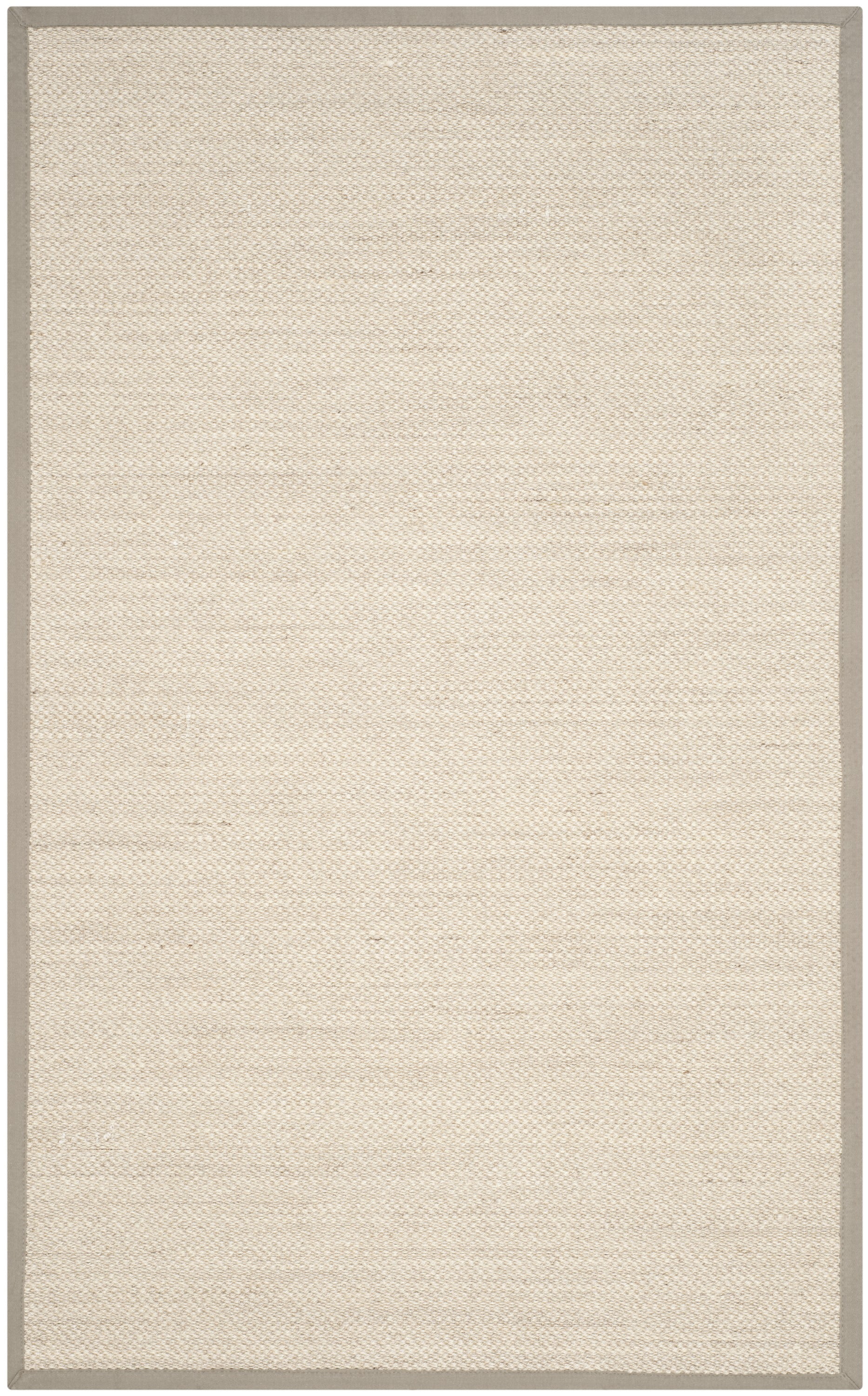 SAFAVIEH Natural Fiber Kentigern Border Seagrass Area Rug, Marble/Khaki, 5' x 8'