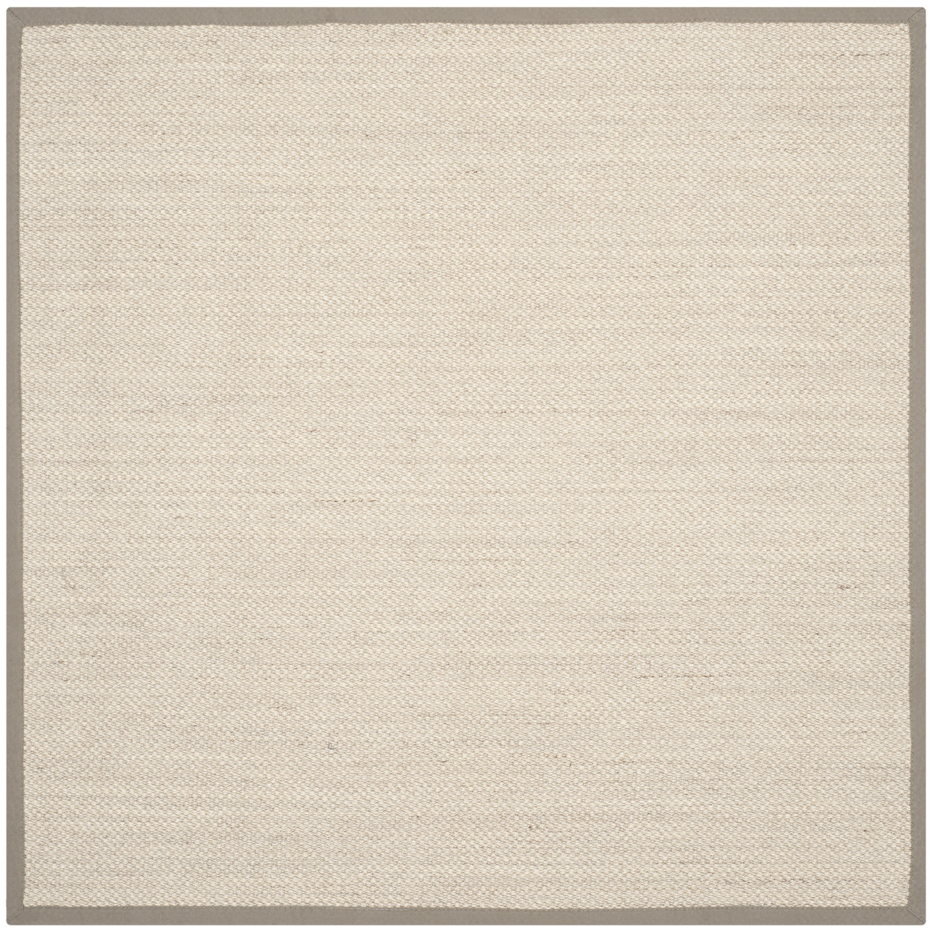 Coastal Charm Marble & Khaki Square Handwoven Rug - 6x6 ft
