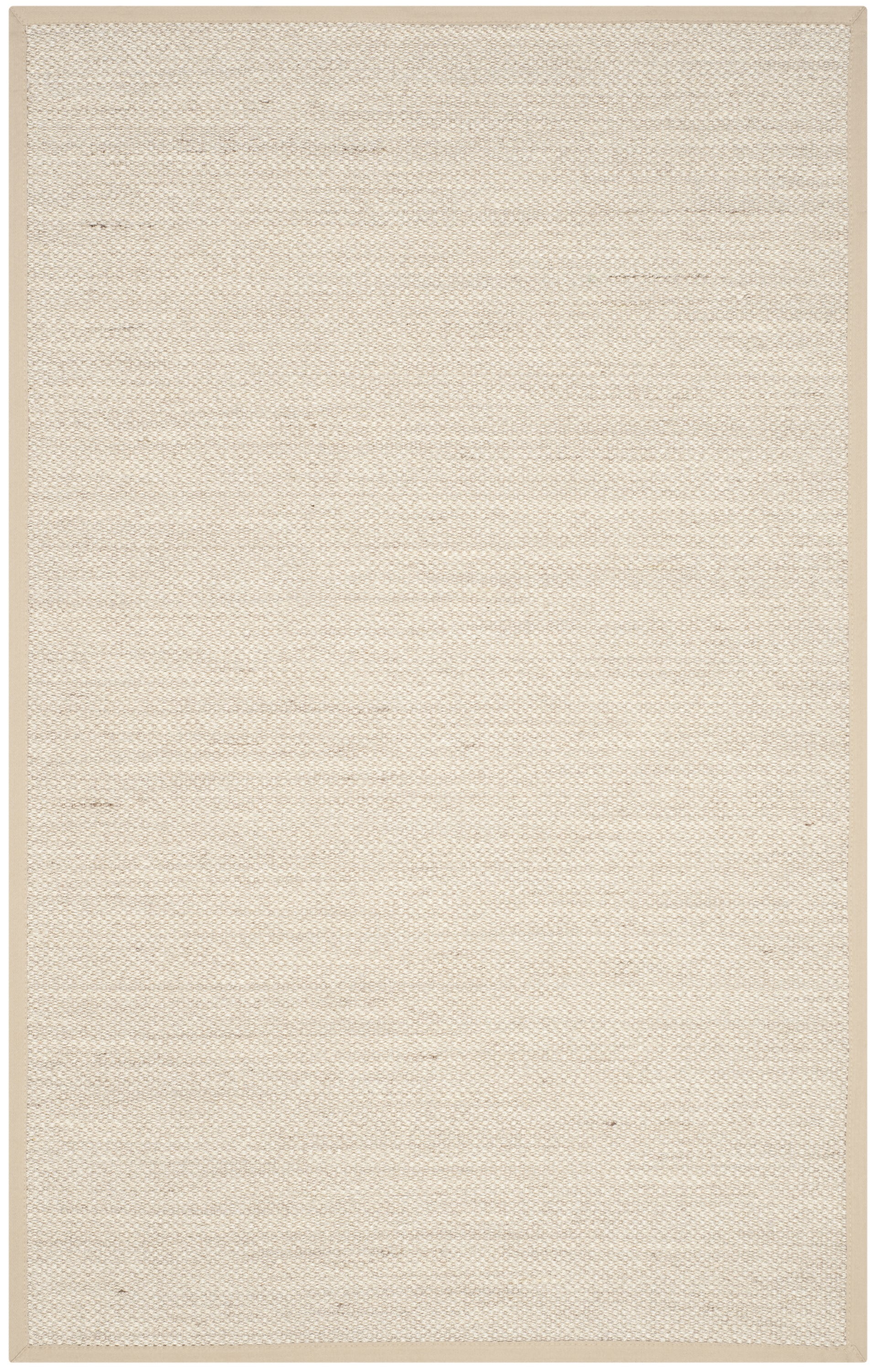 Coastal Charm Hand-Knotted Marble & Linen 59" Area Rug