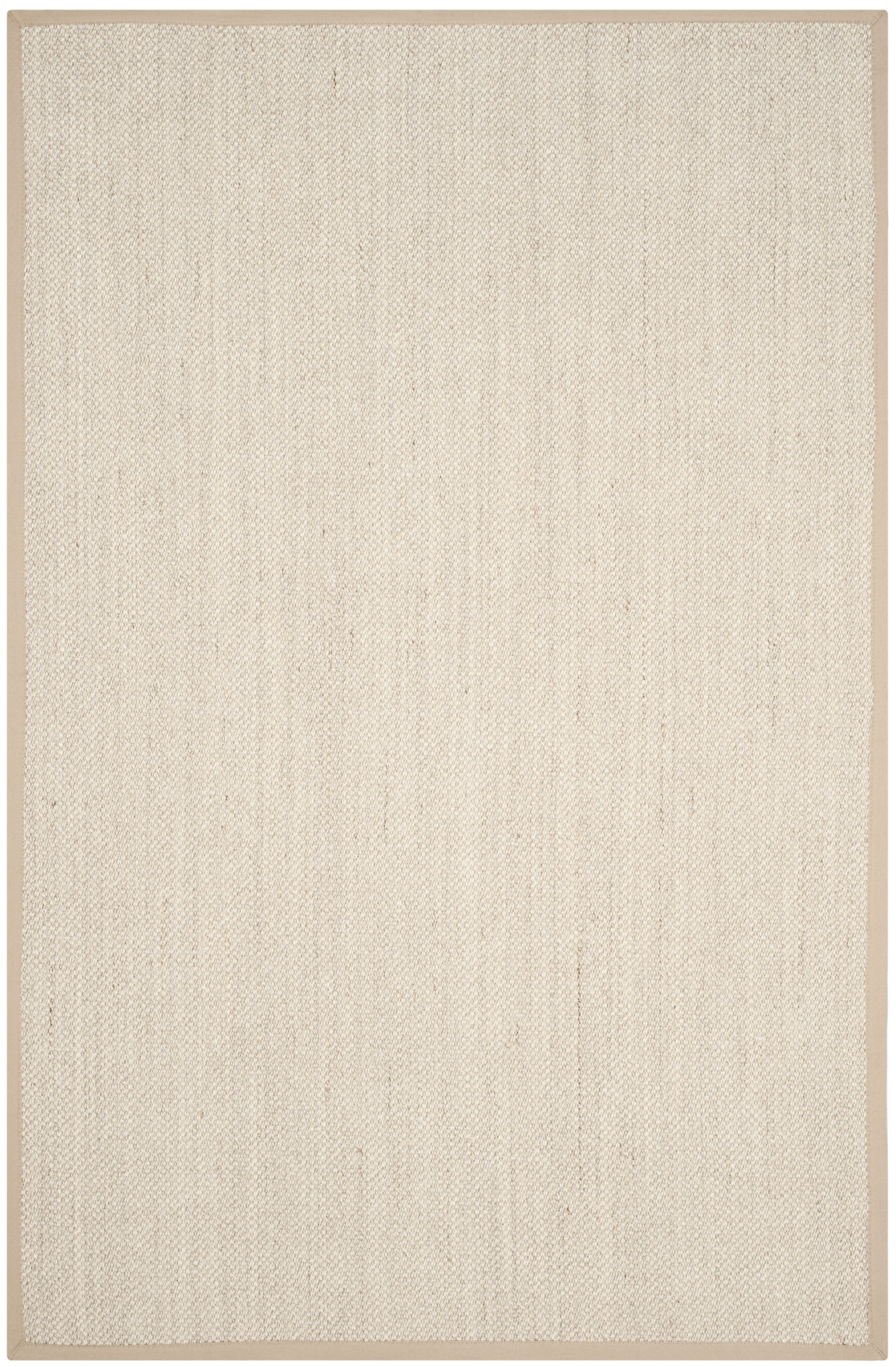 SAFAVIEH Natural Fiber Kentigern Border Seagrass Area Rug, Marble/Linen