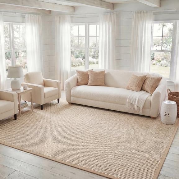 Safavieh Natural Fiber Kentigern Solid Area Rug, Marble/Linen, 8' x 10'
