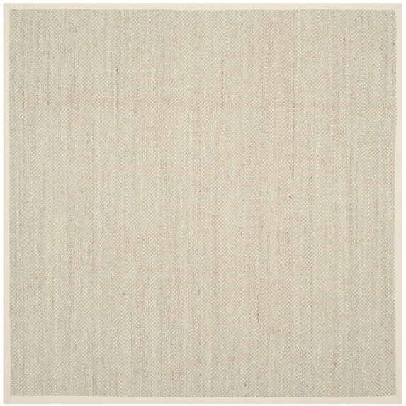 SAFAVIEH Natural Fiber Kentigern Solid Area Rug, Marble/Beige, 12' x 12' Square