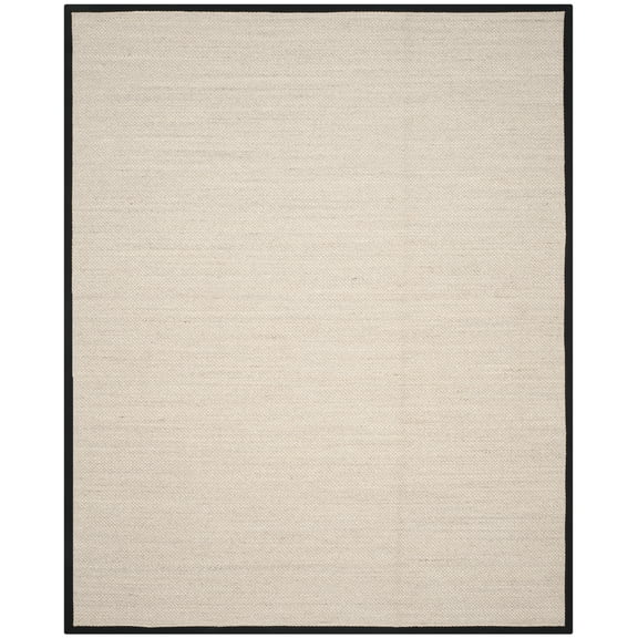 SAFAVIEH Natural Fiber Kentigern Solid Area Rug, Marble/Black, 10' x 14'