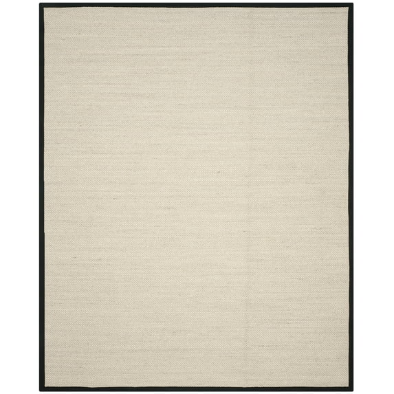 SAFAVIEH Natural Fiber Kentigern Solid Area Rug, Marble/Black, 8' x 10'