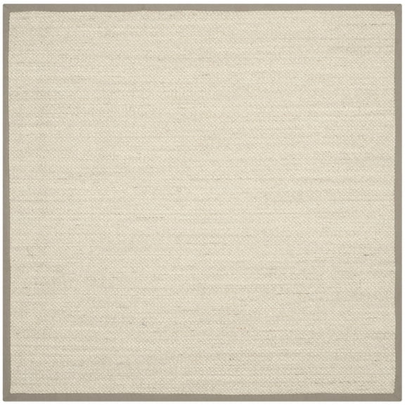SAFAVIEH Natural Fiber Kentigern Solid Area Rug, Marble/Khaki, 12' x 12' Square