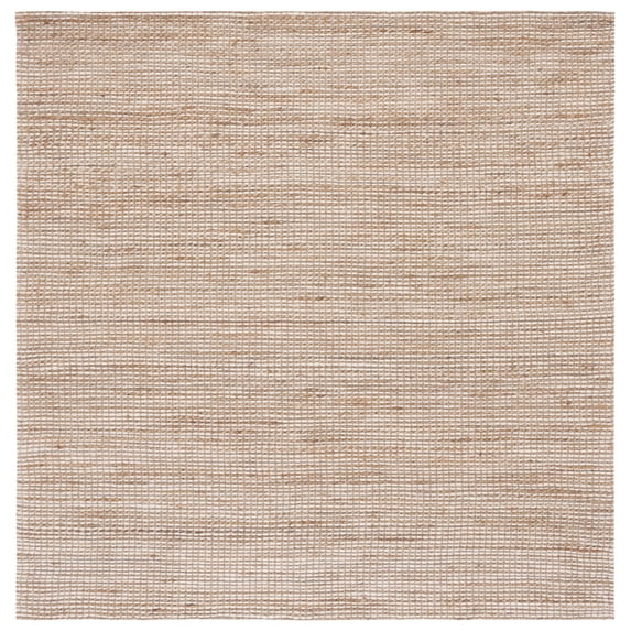 SAFAVIEH Natural Fiber Kingsley Solid Area Rug, Natural/Beige, 8' x 8' Square