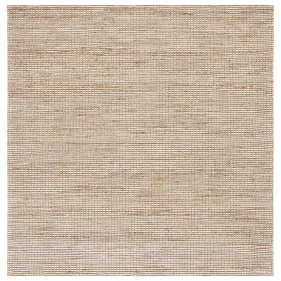 SAFAVIEH Natural Fiber Kingsley Solid Area Rug, Natural/Beige, 8' x 8' Square