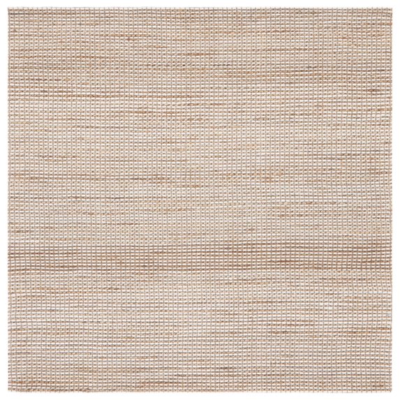 SAFAVIEH Natural Fiber Kingsley Solid Area Rug, Natural/Ivory, 8' x 8' Square