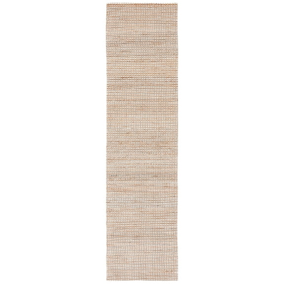SAFAVIEH Natural Fiber Kingsley Solid Runner Rug, Natural/Ivory, 2'3" x 5'