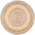 thumbnail image 1 of SAFAVIEH Natural Fiber Konnor Striped Area Rug, Natural/Yellow, 3' x 3' Round, 1 of 7