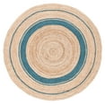 thumbnail image 1 of SAFAVIEH Natural Fiber Konnor Striped Area Rug, Navy/Natural, 6' x 6' Round, 1 of 7