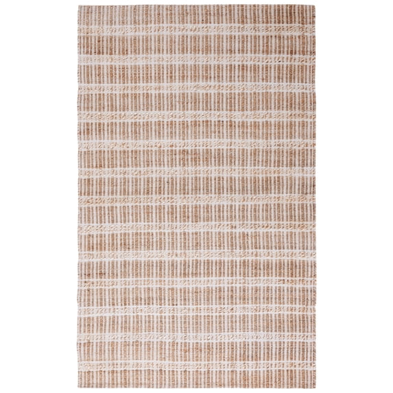 SAFAVIEH Natural Fiber Kostadin Striped Area Rug, Ivory/Natural, 5' x 8'