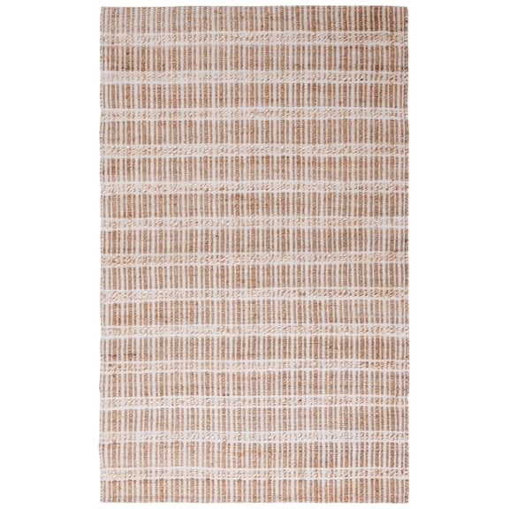 SAFAVIEH Natural Fiber Kostadin Striped Area Rug, Ivory/Natural, 6' x 9'