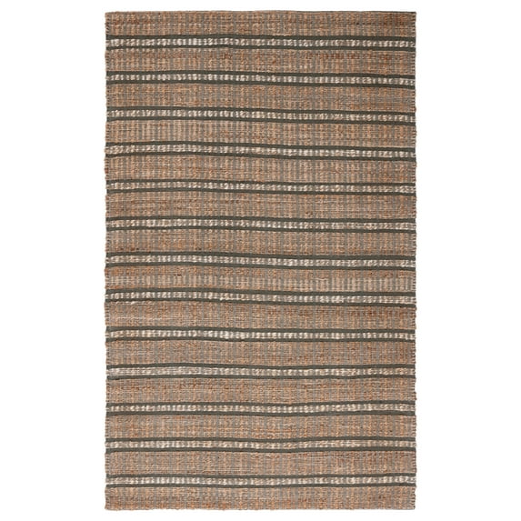 SAFAVIEH Natural Fiber Kostadin Striped Area Rug, Olive/Natural, 6' x 9'