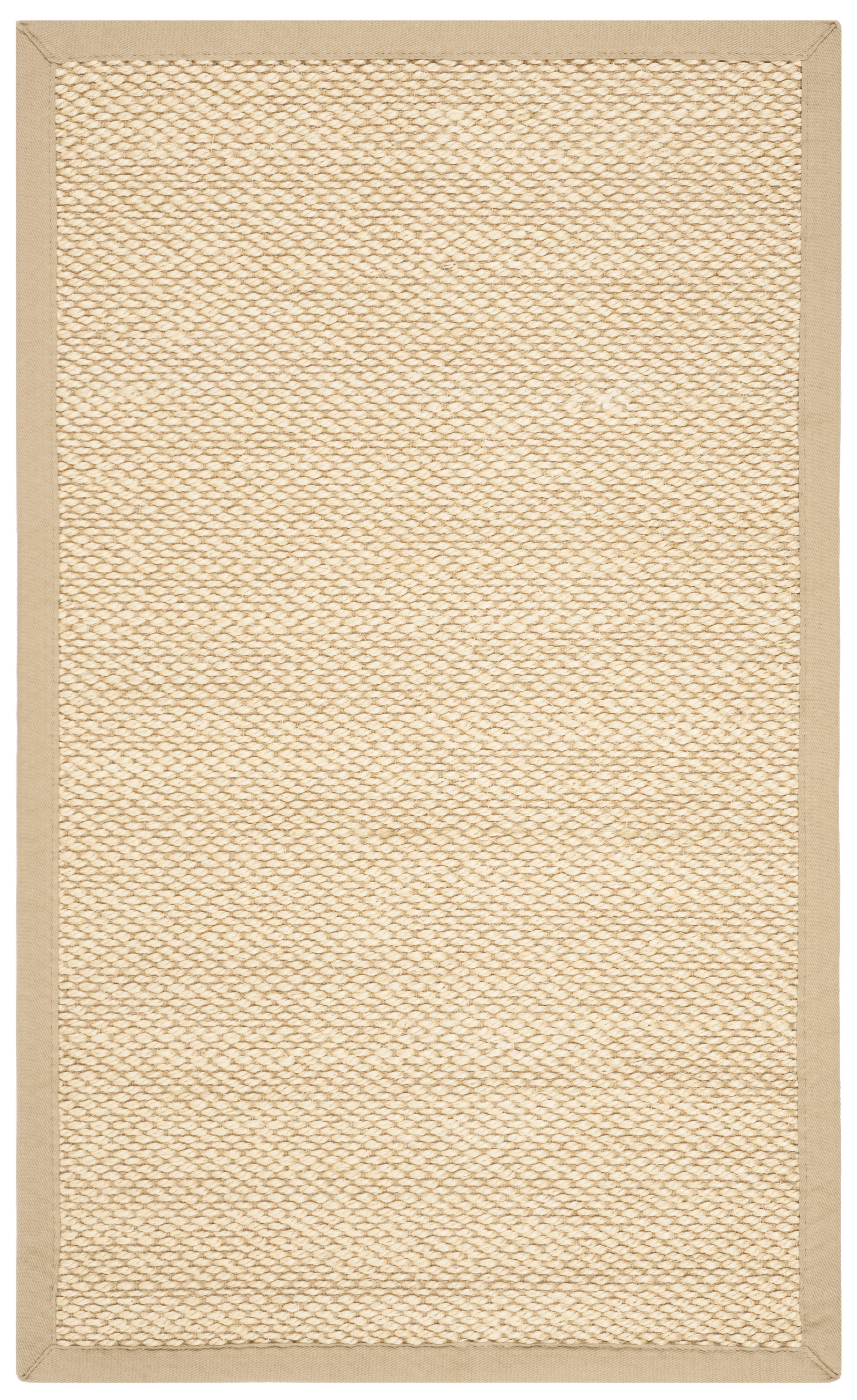 Ivory and Beige Natural Fiber Sisal Area Rug 2'6" x 4'