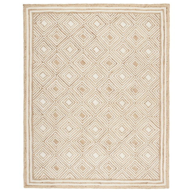 SAFAVIEH Natural Fiber Lailee Geometric Area Rug, Natural/Ivory, 4' x 6'