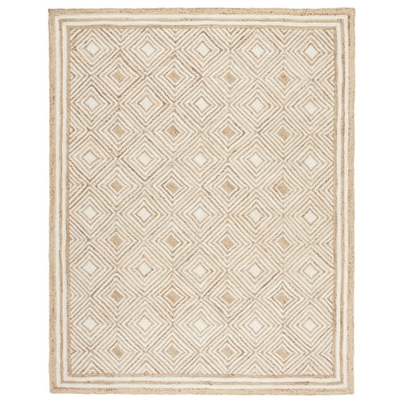 SAFAVIEH Natural Fiber Lailee Geometric Area Rug, Natural/Ivory, 8' x 10'