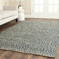 thumbnail image 1 of SAFAVIEH Natural Fiber Lars Braided Jute Area Rug, Blue/Ivory, 4' x 6', 1 of 9