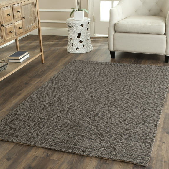 SAFAVIEH Natural Fiber Lars Braided Jute Area Rug, Grey, 4' x 6'
