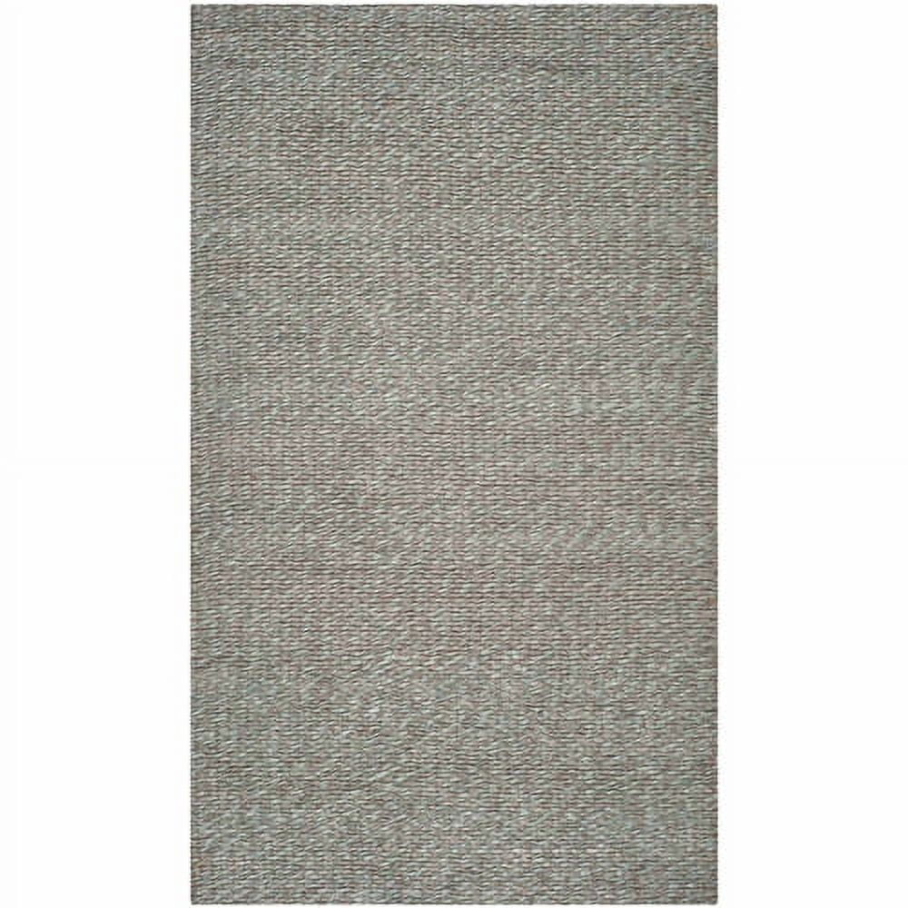 SAFAVIEH Natural Fiber Lars Braided Jute Area Rug, Teal, 3' x 5'