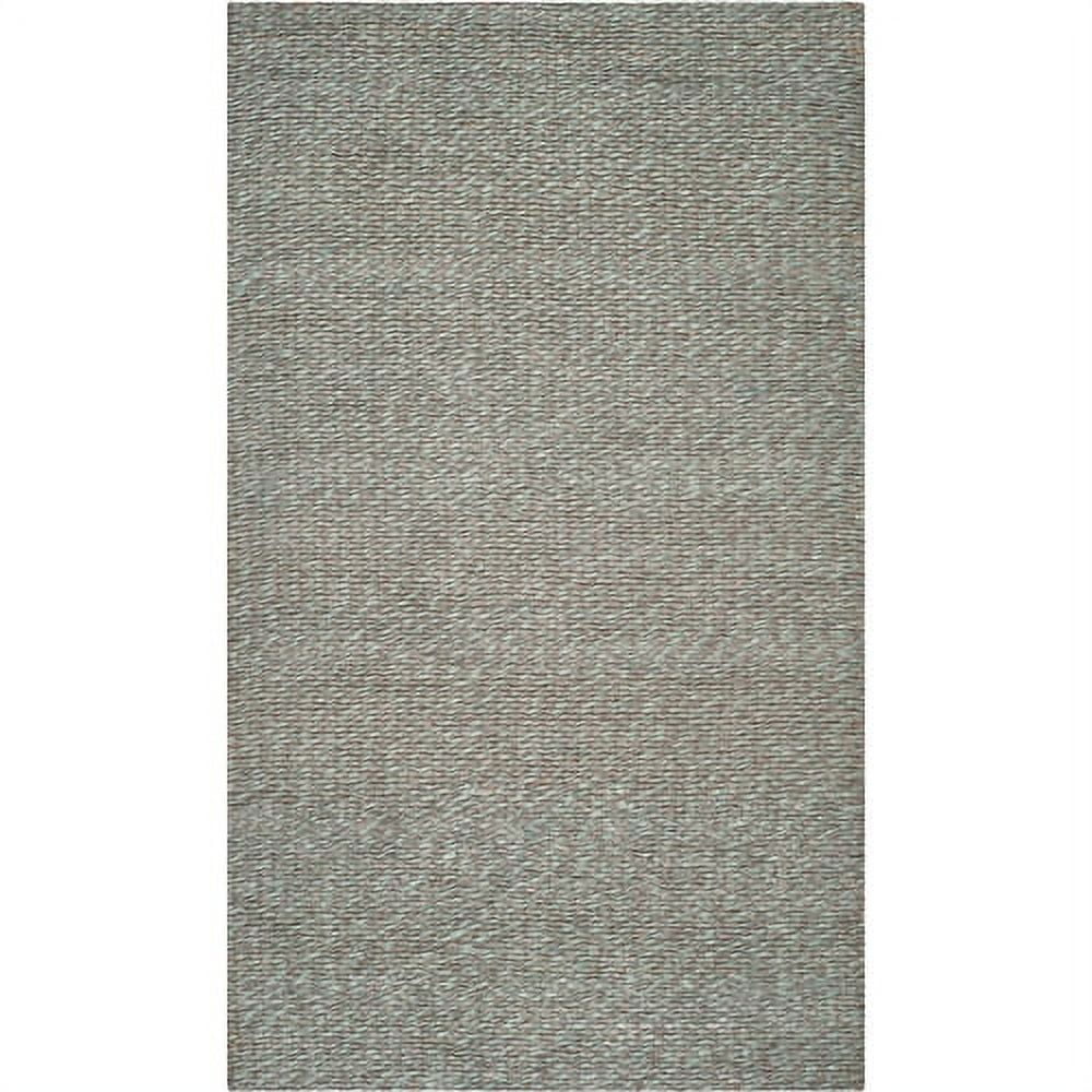 Teal Hand-Knotted Jute Rectangular Area Rug, 4' x 6'