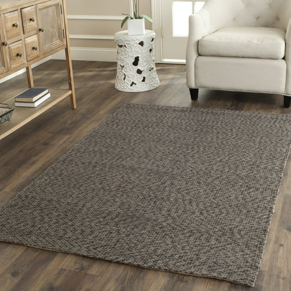 SAFAVIEH Natural Fiber Lars Braided Jute Runner Rug, Grey, 2'6" x 12'