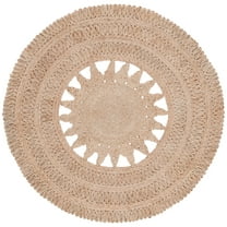 SAFAVIEH Natural Fiber Lavern Geometric Area Rug, Natural, 5' x 5' Round