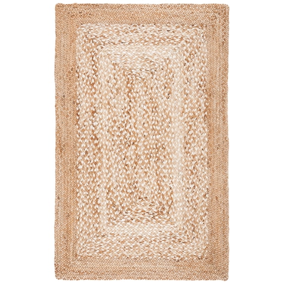 SAFAVIEH Natural Fiber Leo Geometric Area Rug, Natural/Ivory, 2'6" x 4'