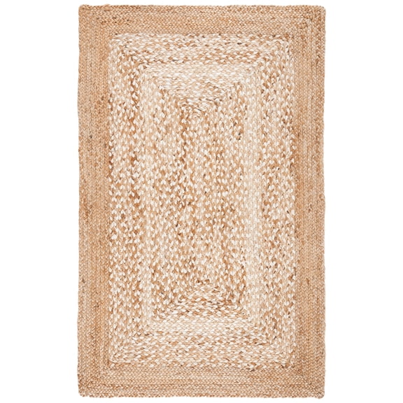 SAFAVIEH Natural Fiber Leo Geometric Area Rug, Natural/Ivory, 2' x 3'