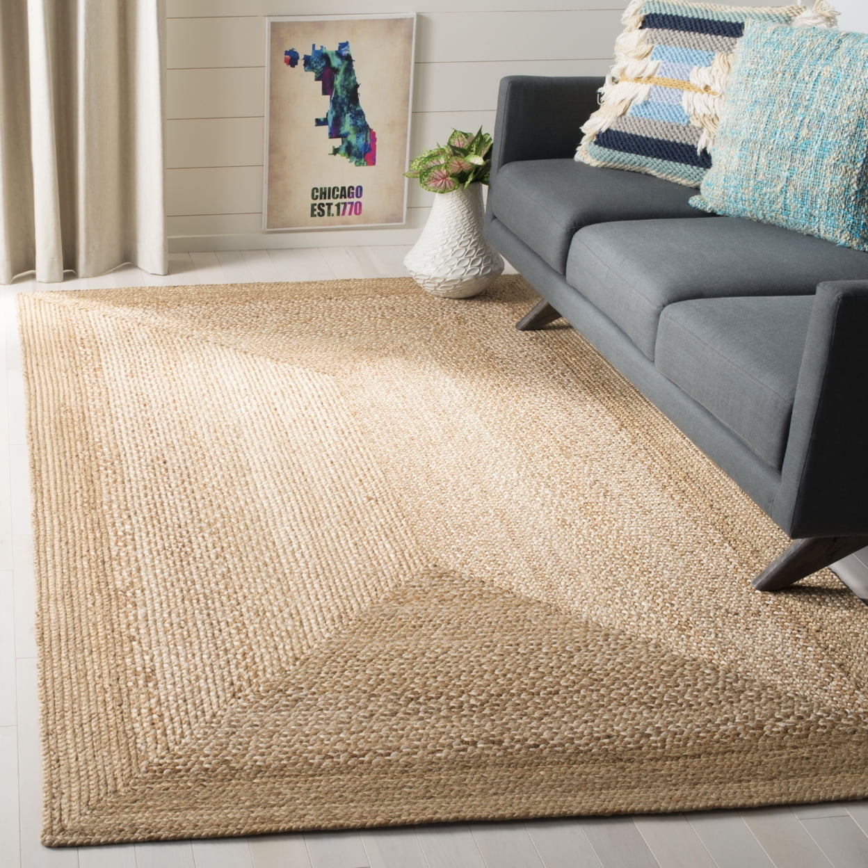 Safavieh Natural Fiber Leo Hand Woven Beige Geometric Area Rug, 3' x 5'