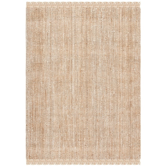 SAFAVIEH Natural Fiber Leon Abstract Area Rug, Natural/Beige, 9' x 12'